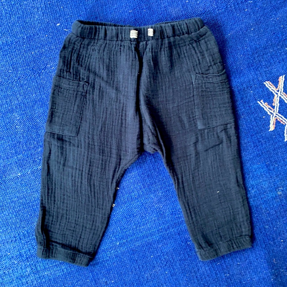 H&M textured cotton weave pants 12-18m